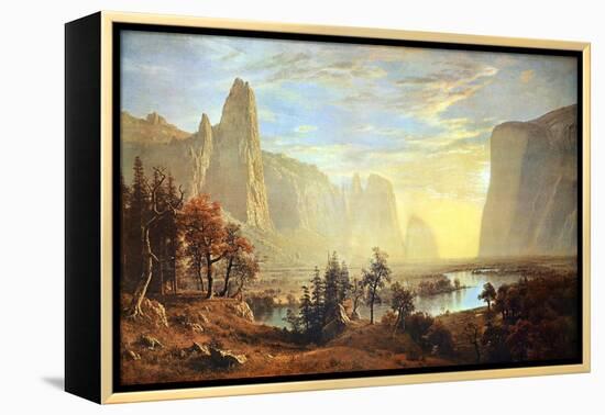 Yosemite Valley-Albert Bierstadt-Framed Stretched Canvas