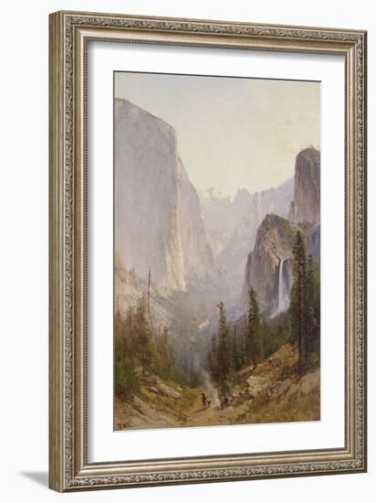 Yosemite Waterfall-Thomas Hill-Framed Giclee Print