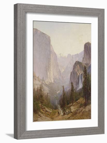 Yosemite Waterfall-Thomas Hill-Framed Giclee Print