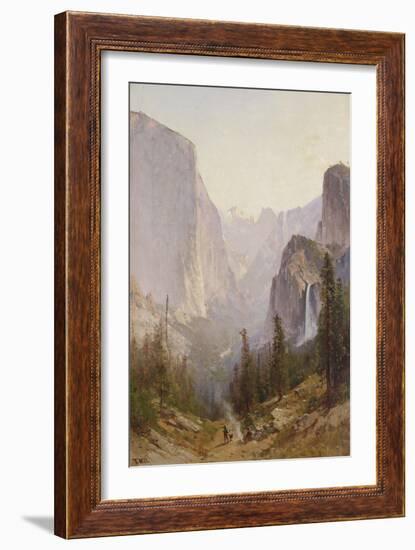 Yosemite Waterfall-Thomas Hill-Framed Giclee Print