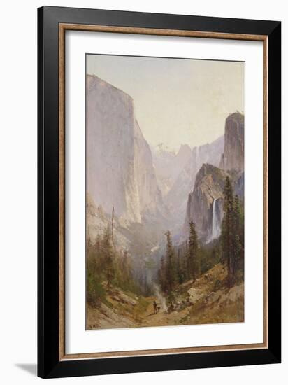 Yosemite Waterfall-Thomas Hill-Framed Giclee Print