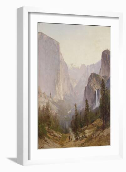 Yosemite Waterfall-Thomas Hill-Framed Giclee Print