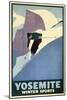 Yosemite Winter Sports-null-Mounted Giclee Print