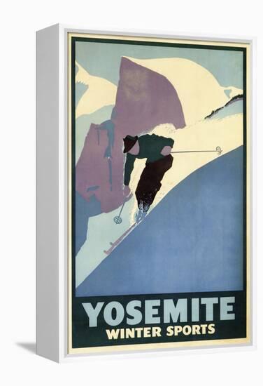 Yosemite Winter Sports-null-Framed Premier Image Canvas