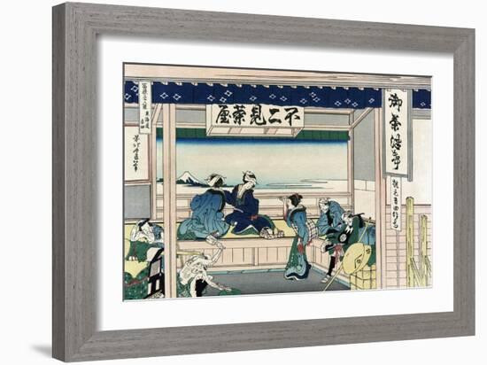 Yoshida at Tokaido-Katsushika Hokusai-Framed Art Print