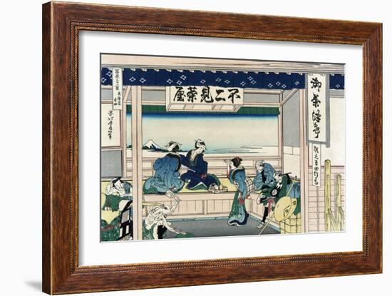 Yoshida at Tokaido-Katsushika Hokusai-Framed Art Print