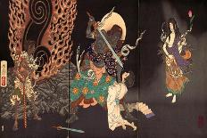 Fudô Threatening Yuten with His Sword-Yoshitoshi Tsukioka-Giclee Print