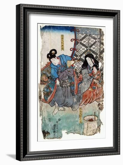 Yoshitsune and Yoritomo-Toyokuni Utagawa-Framed Giclee Print