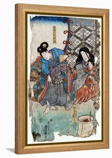 Yoshitsune and Yoritomo-Toyokuni Utagawa-Framed Premier Image Canvas