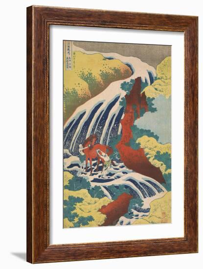 Yoshitsune Falls-Katsushika Hokusai-Framed Giclee Print