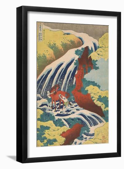 Yoshitsune Falls-Katsushika Hokusai-Framed Giclee Print