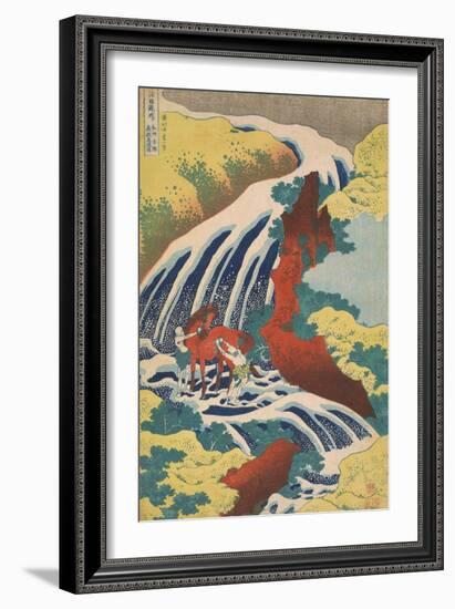 Yoshitsune Falls-Katsushika Hokusai-Framed Giclee Print