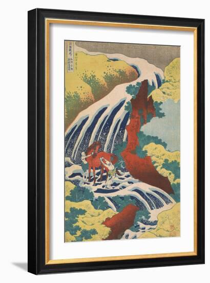 Yoshitsune Falls-Katsushika Hokusai-Framed Giclee Print