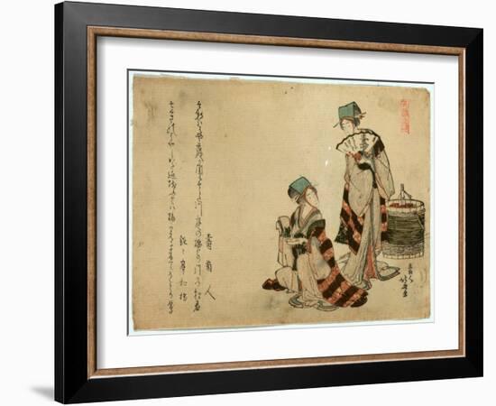 Yoshiwara Suzume-Katsushika Hokusai-Framed Giclee Print