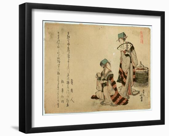Yoshiwara Suzume-Katsushika Hokusai-Framed Giclee Print