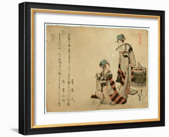 Yoshiwara Suzume-Katsushika Hokusai-Framed Giclee Print