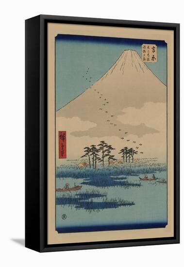 Yoshiwara-Ando Hiroshige-Framed Stretched Canvas