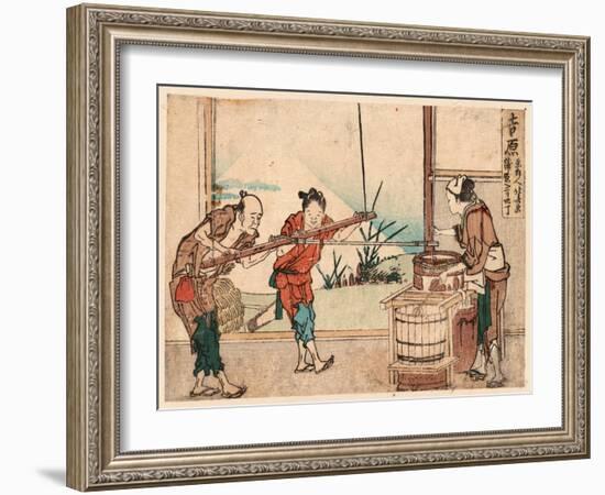 Yoshiwara-Katsushika Hokusai-Framed Giclee Print