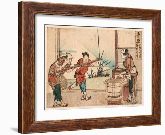 Yoshiwara-Katsushika Hokusai-Framed Giclee Print