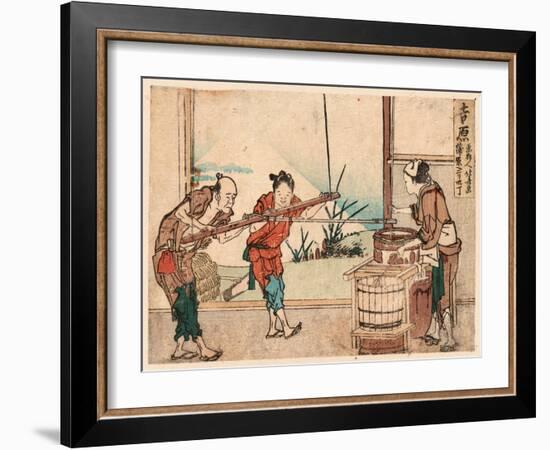 Yoshiwara-Katsushika Hokusai-Framed Giclee Print