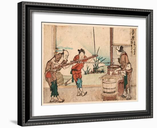 Yoshiwara-Katsushika Hokusai-Framed Giclee Print