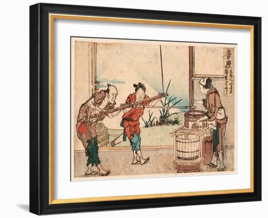 Yoshiwara-Katsushika Hokusai-Framed Giclee Print