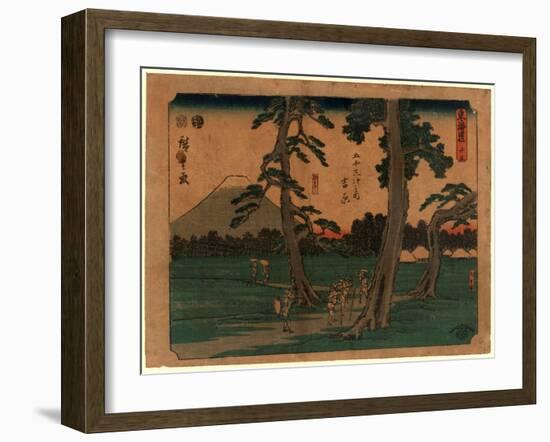 Yoshiwara-Utagawa Hiroshige-Framed Giclee Print