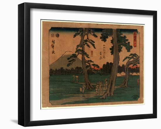 Yoshiwara-Utagawa Hiroshige-Framed Giclee Print