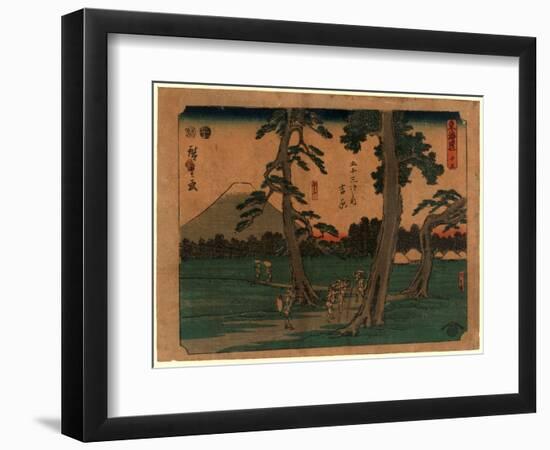 Yoshiwara-Utagawa Hiroshige-Framed Giclee Print