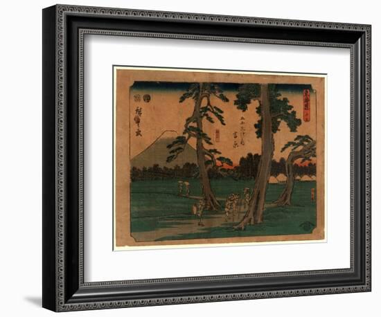 Yoshiwara-Utagawa Hiroshige-Framed Giclee Print