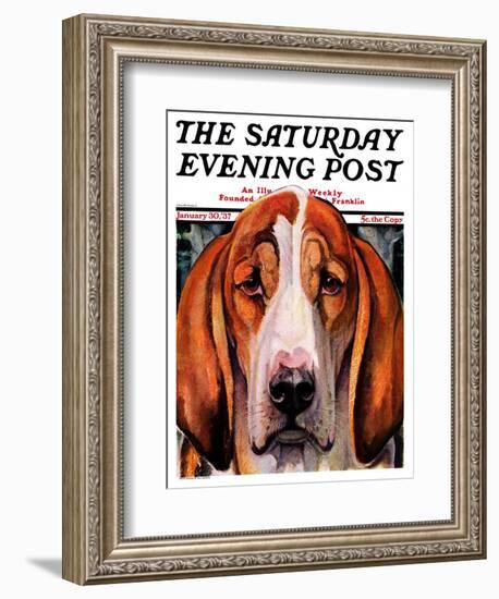 "You Ain't Nothing But a Hounddog," Saturday Evening Post Cover, January 30, 1937-Paul Bransom-Framed Giclee Print