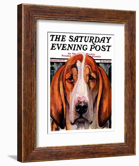 "You Ain't Nothing But a Hounddog," Saturday Evening Post Cover, January 30, 1937-Paul Bransom-Framed Giclee Print