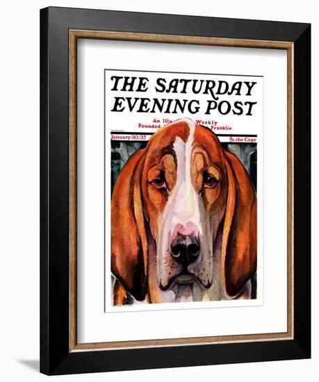 "You Ain't Nothing But a Hounddog," Saturday Evening Post Cover, January 30, 1937-Paul Bransom-Framed Giclee Print