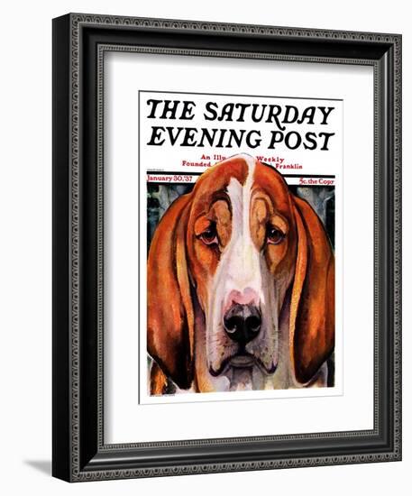 "You Ain't Nothing But a Hounddog," Saturday Evening Post Cover, January 30, 1937-Paul Bransom-Framed Giclee Print