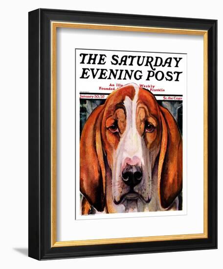 "You Ain't Nothing But a Hounddog," Saturday Evening Post Cover, January 30, 1937-Paul Bransom-Framed Giclee Print