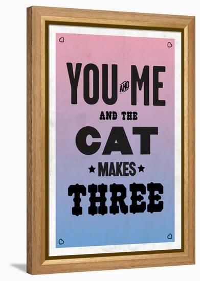 You and Me and the Cat Makes Three-null-Framed Stretched Canvas