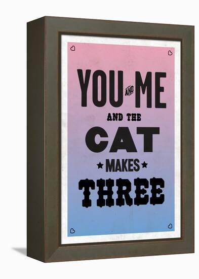 You and Me and the Cat Makes Three-null-Framed Stretched Canvas