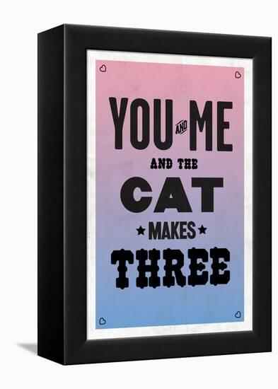 You and Me and the Cat Makes Three-null-Framed Stretched Canvas