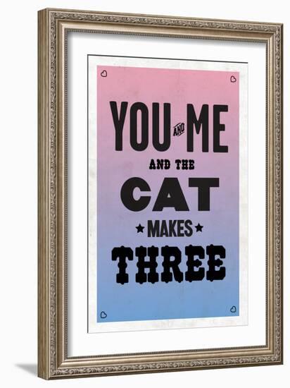 You and Me and the Cat Makes Three-null-Framed Art Print