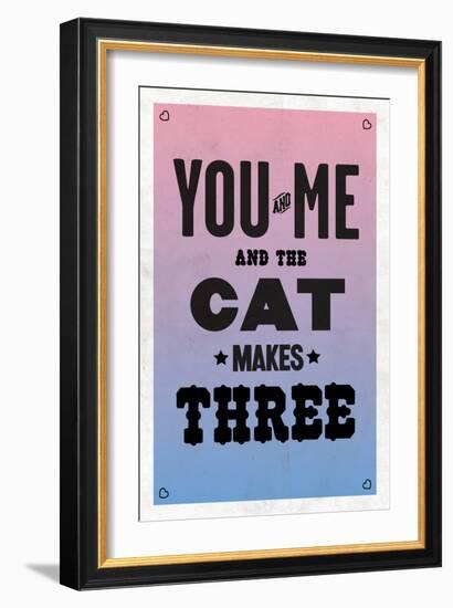 You and Me and the Cat Makes Three-null-Framed Art Print