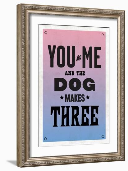 You and Me and the Dog Makes Three-null-Framed Art Print