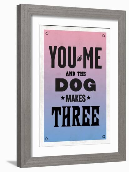 You and Me and the Dog Makes Three-null-Framed Art Print