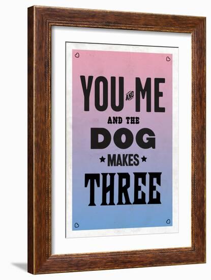 You and Me and the Dog Makes Three-null-Framed Art Print