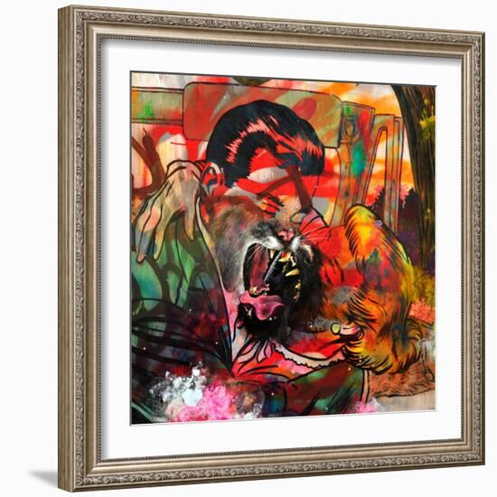 You Are a Cougar and a Panther-Shark Toof-Framed Art Print