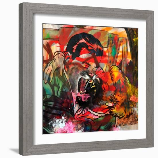You Are a Cougar and a Panther-Shark Toof-Framed Art Print
