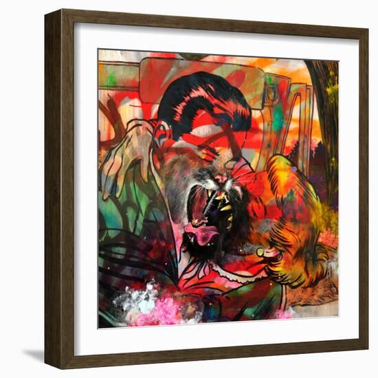 You Are a Cougar and a Panther-Shark Toof-Framed Art Print