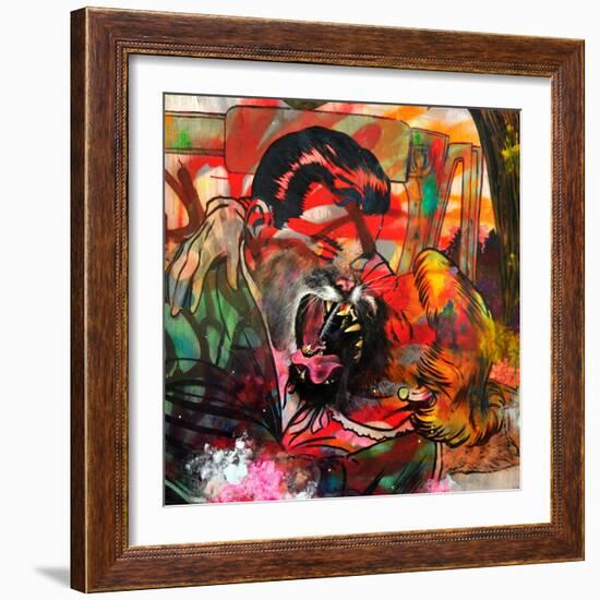 You Are a Cougar and a Panther-Shark Toof-Framed Art Print