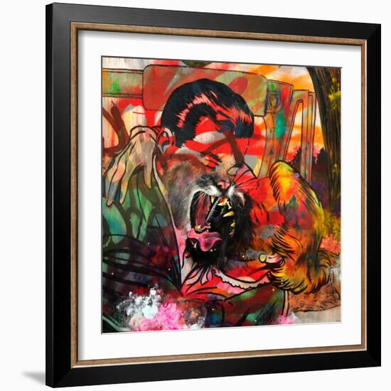 You Are a Cougar and a Panther-Shark Toof-Framed Art Print