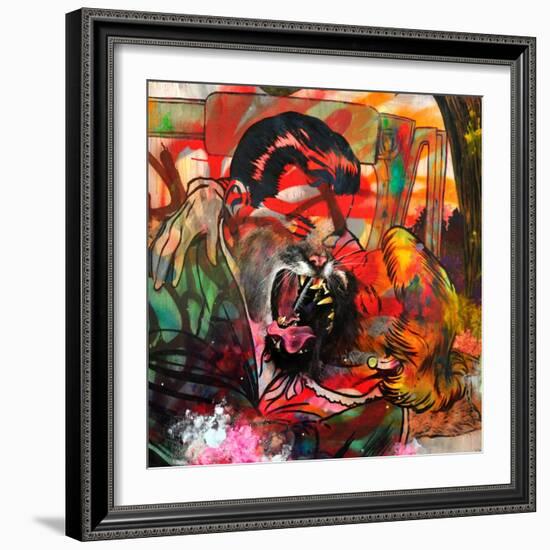 You Are a Cougar and a Panther-Shark Toof-Framed Art Print