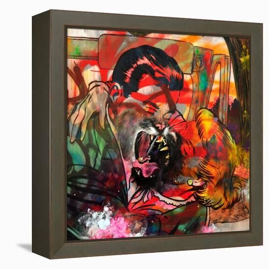 You Are a Cougar and a Panther-Shark Toof-Framed Stretched Canvas